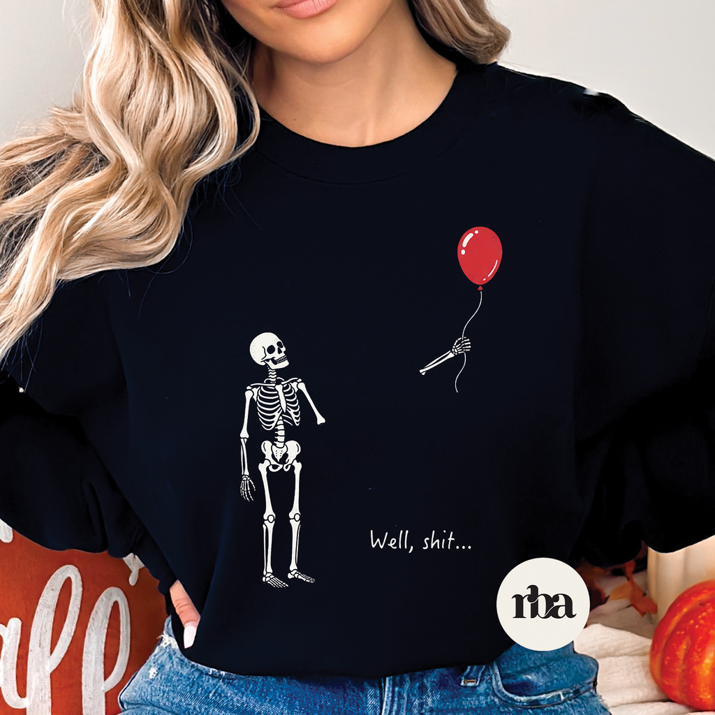 Well Shit Sweatshirt mockup.