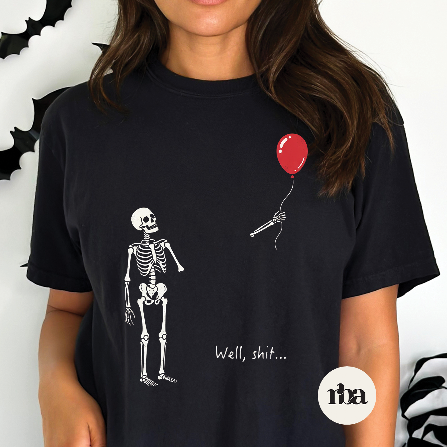 Well Shit graphic T-shirt mockup.