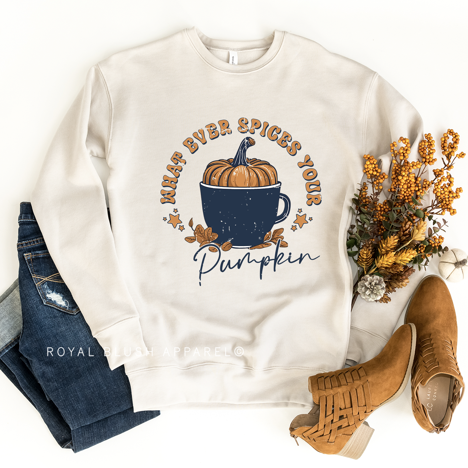 Whatever Spices Your Pumpkin Babe Crewneck