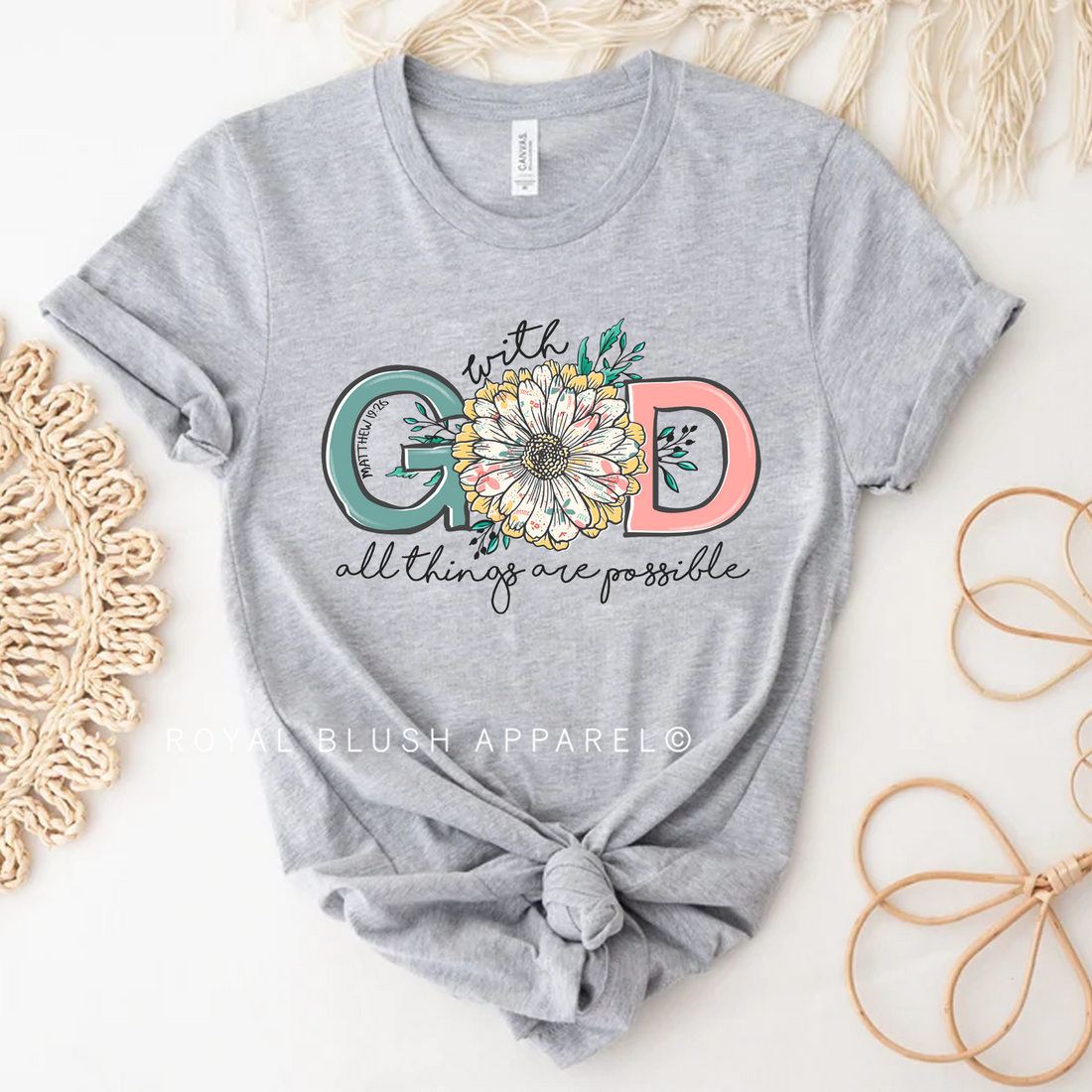 With God All Things Are Possible Relaxed Unisex T-shirt