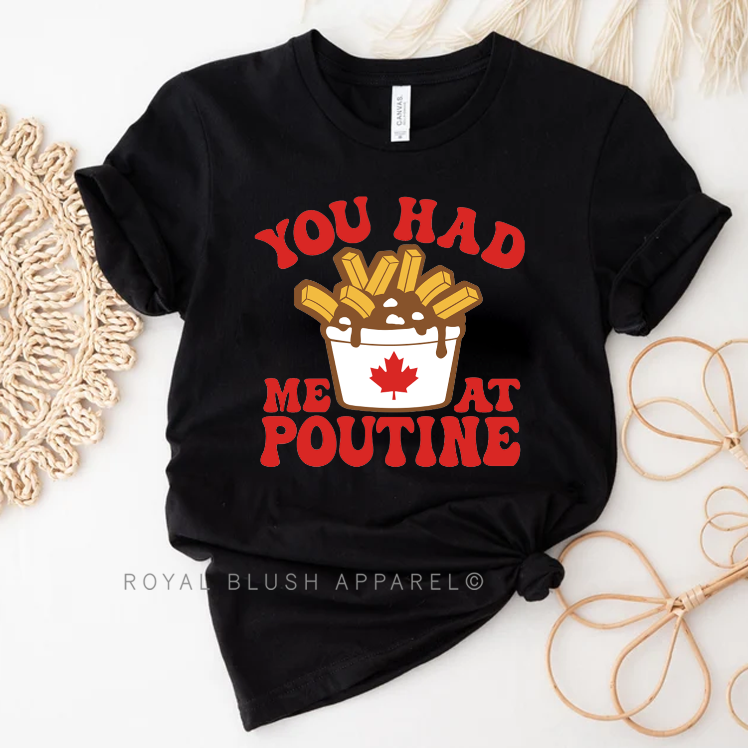 You Had Me At Poutine T-shirt unisexe décontracté