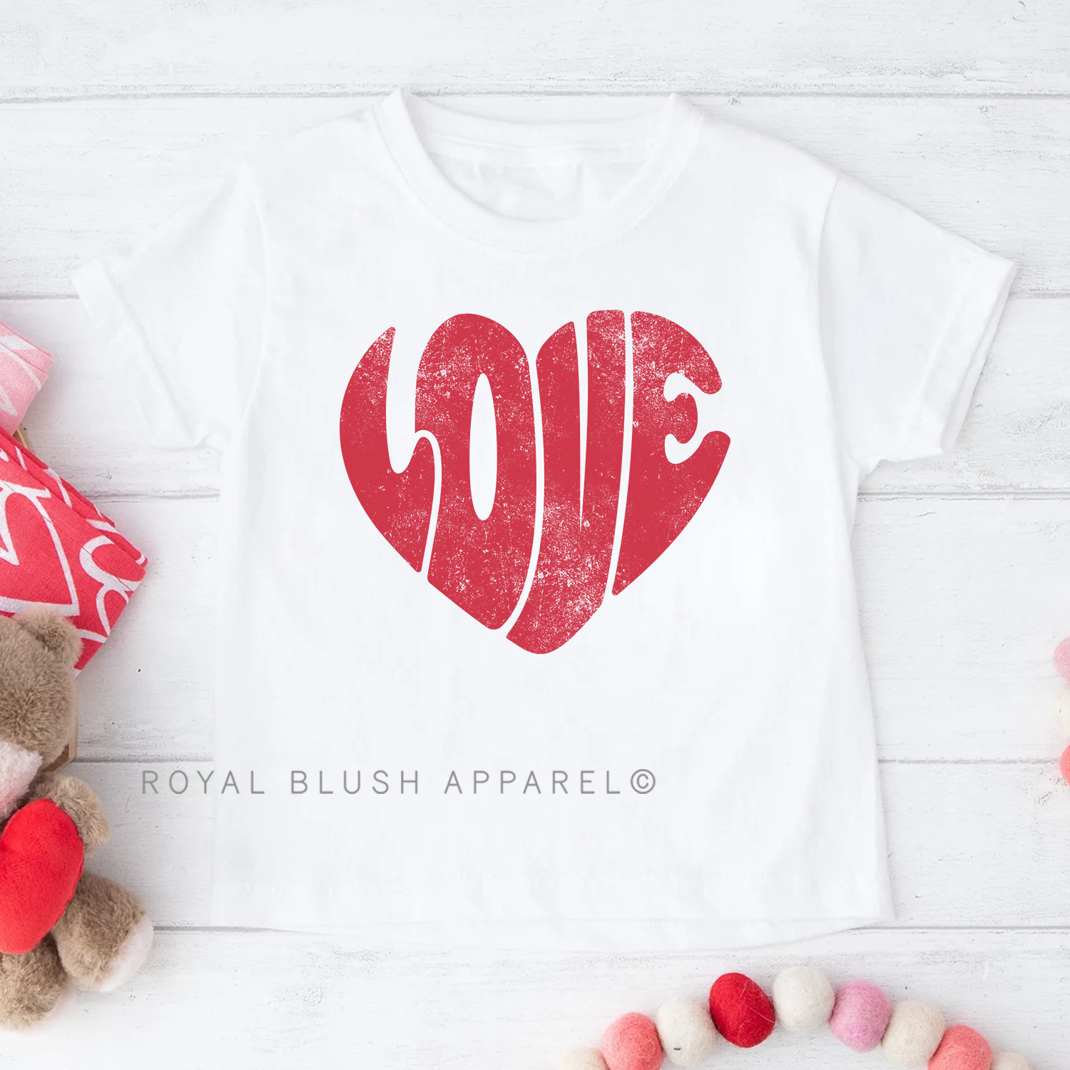 Red Love Heart Toddler &amp; Youth T-Shirt