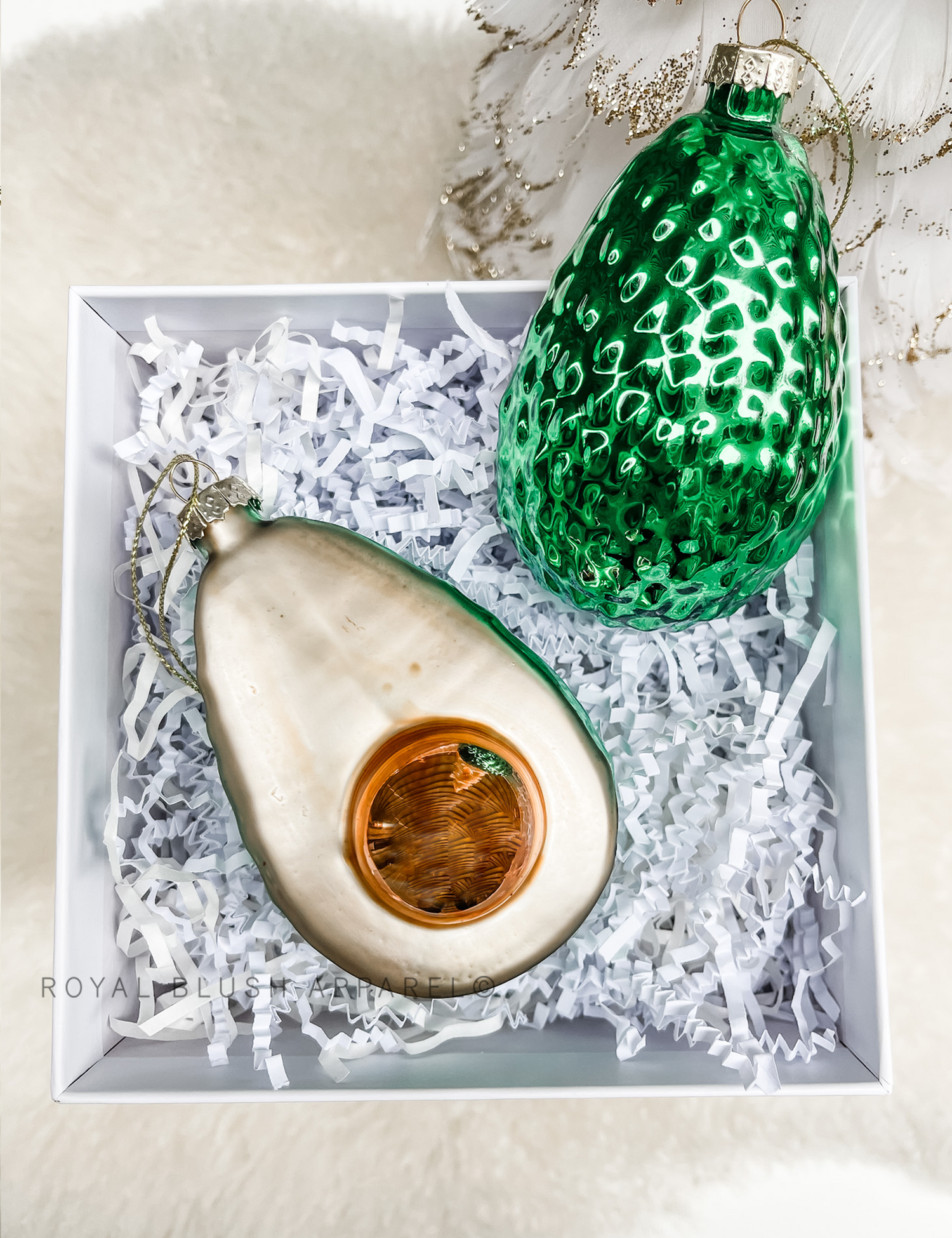 Avocado Glass Ornament