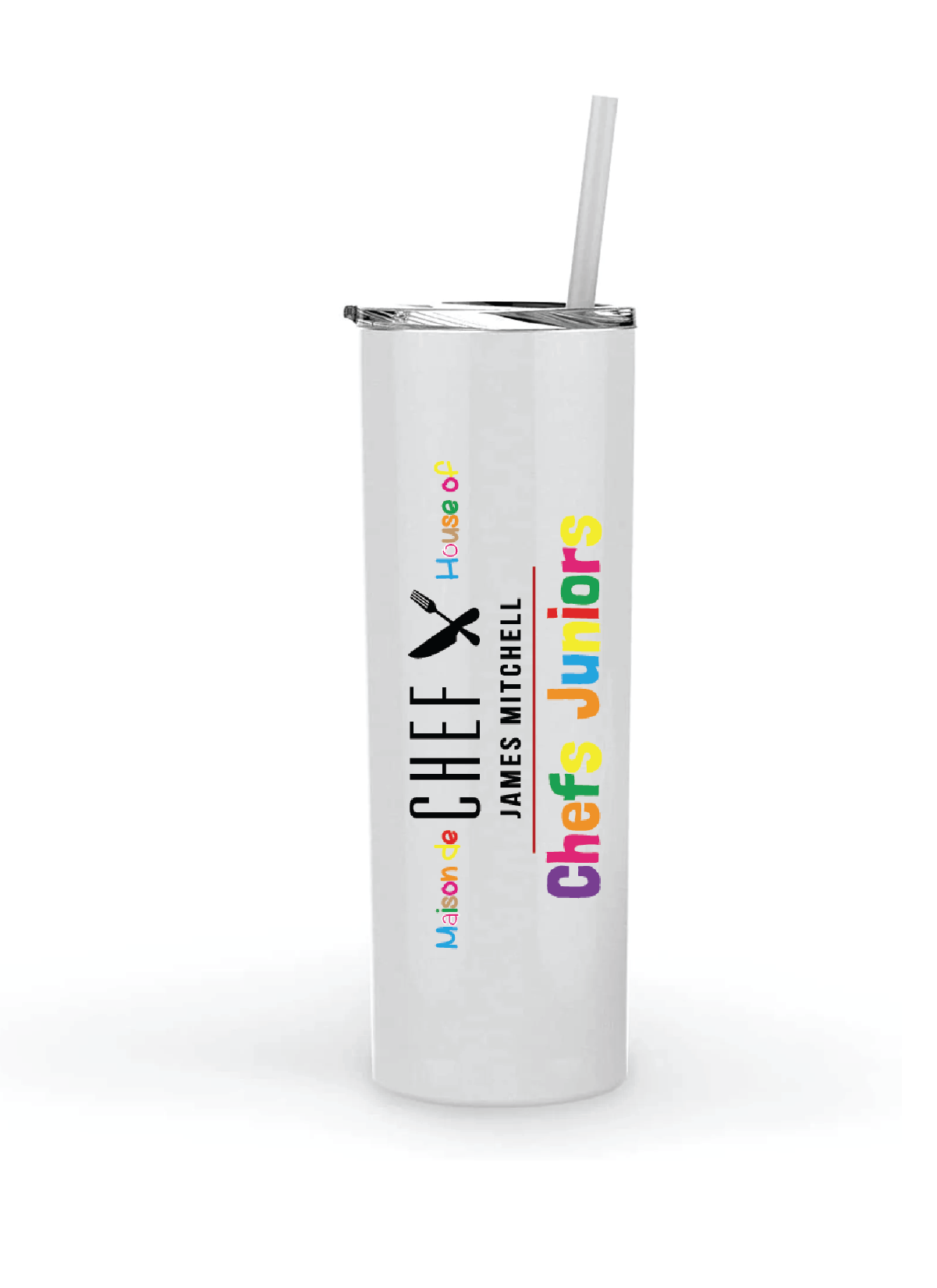 Chef James Stainless Steel Tumbler + Straw