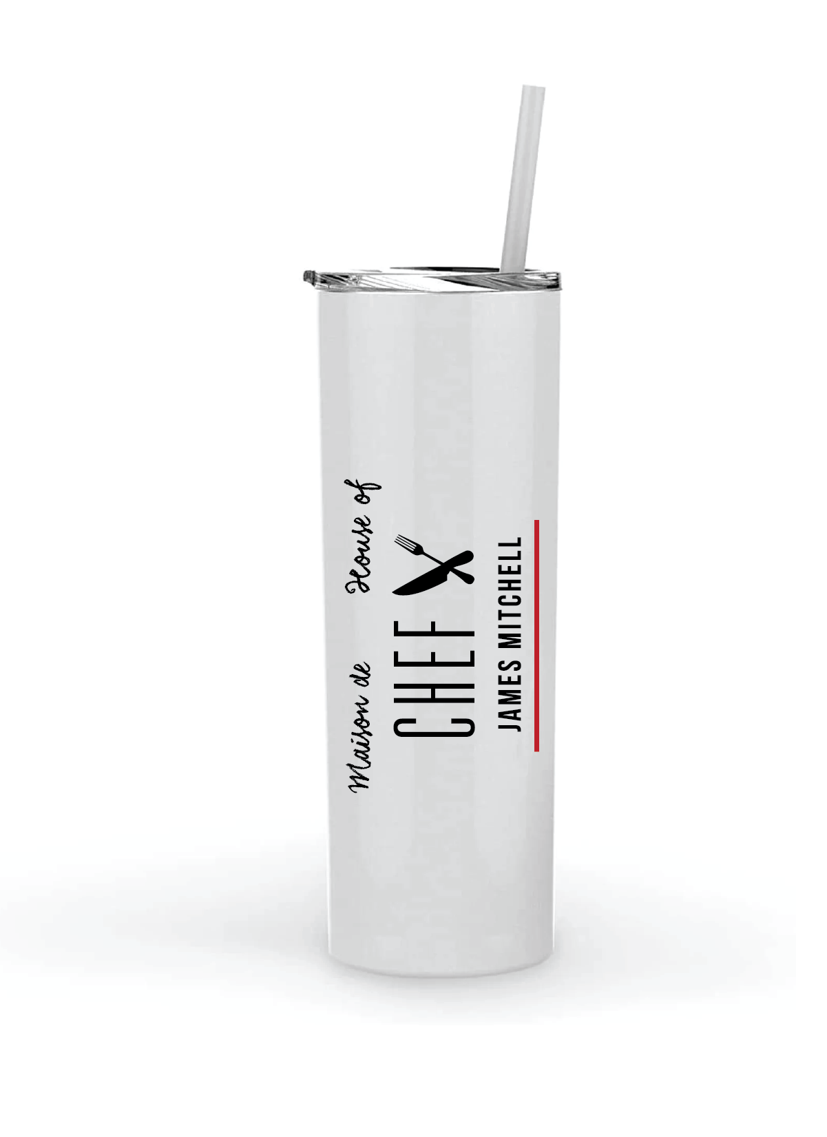 Chef James Stainless Steel Tumbler + Straw