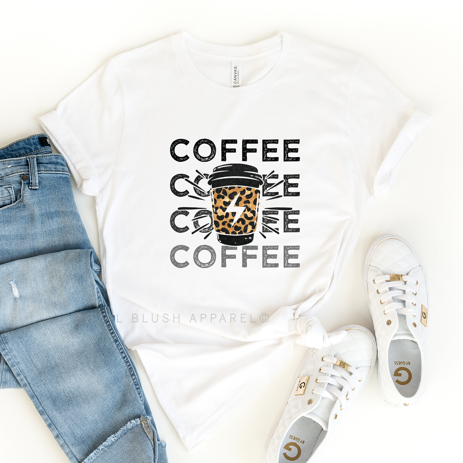 Coffee Lightning Relaxed Unisex T-shirt