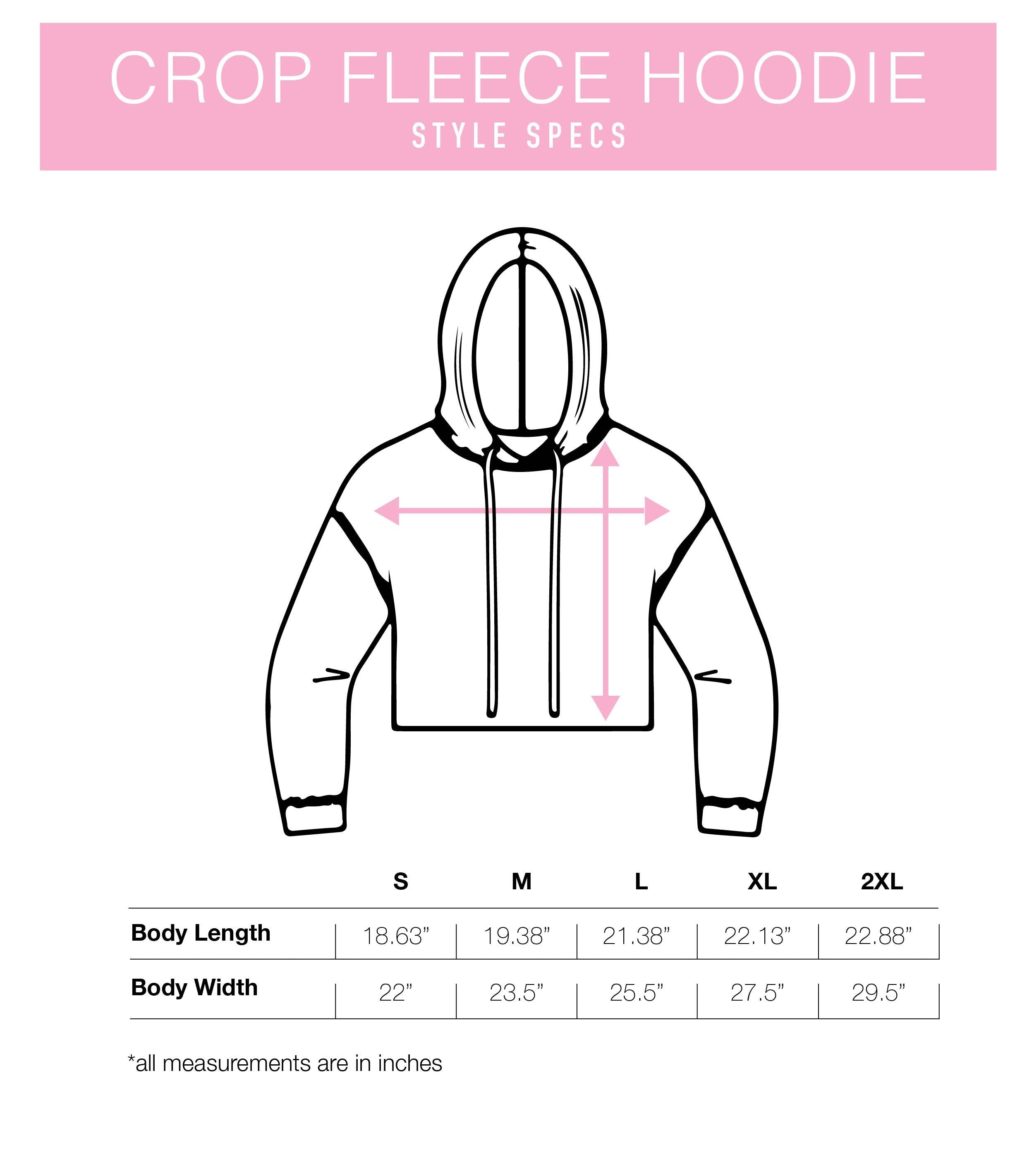 Custom Crop Fleece Hoodie