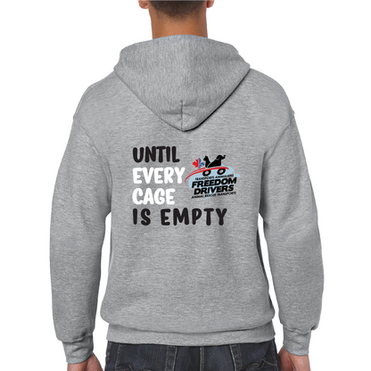 Until Every Cage is Empty (2 colors) Zip Up