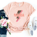 Mama Lightning Leopard mama T-shirt