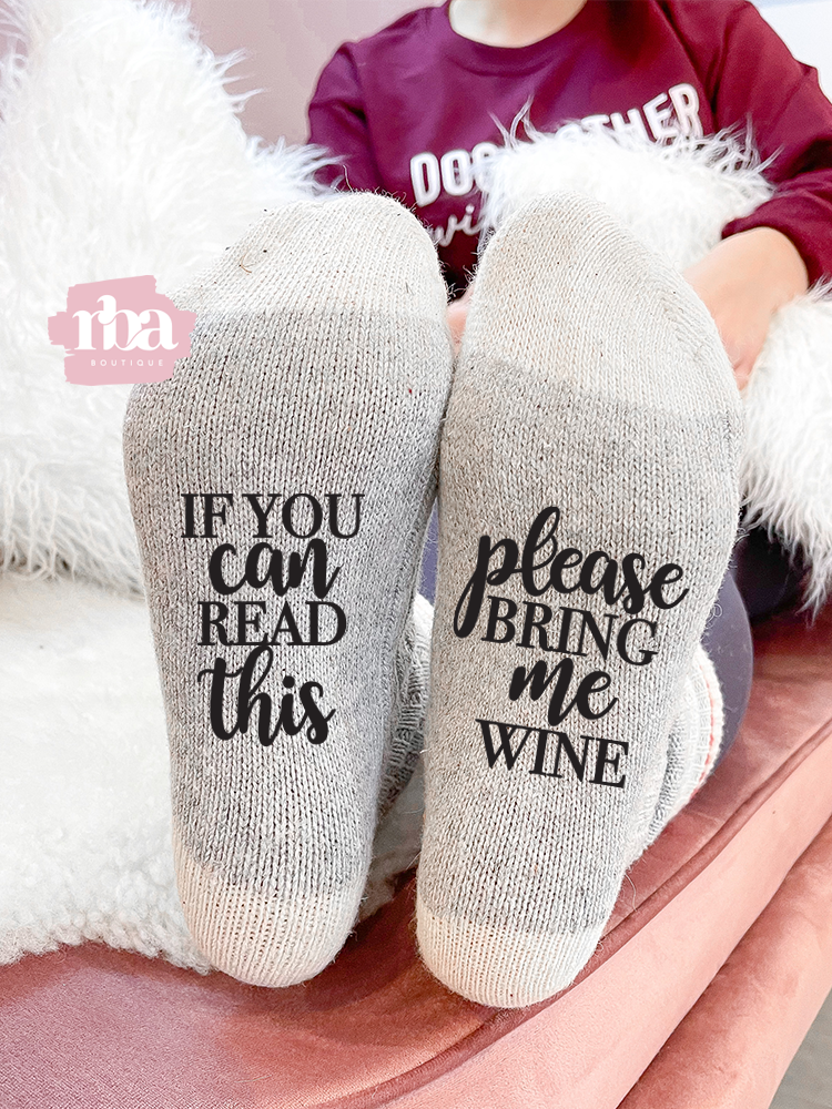 Please Bring Me Wine Socks