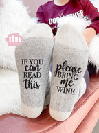 Please Bring Me Wine Socks