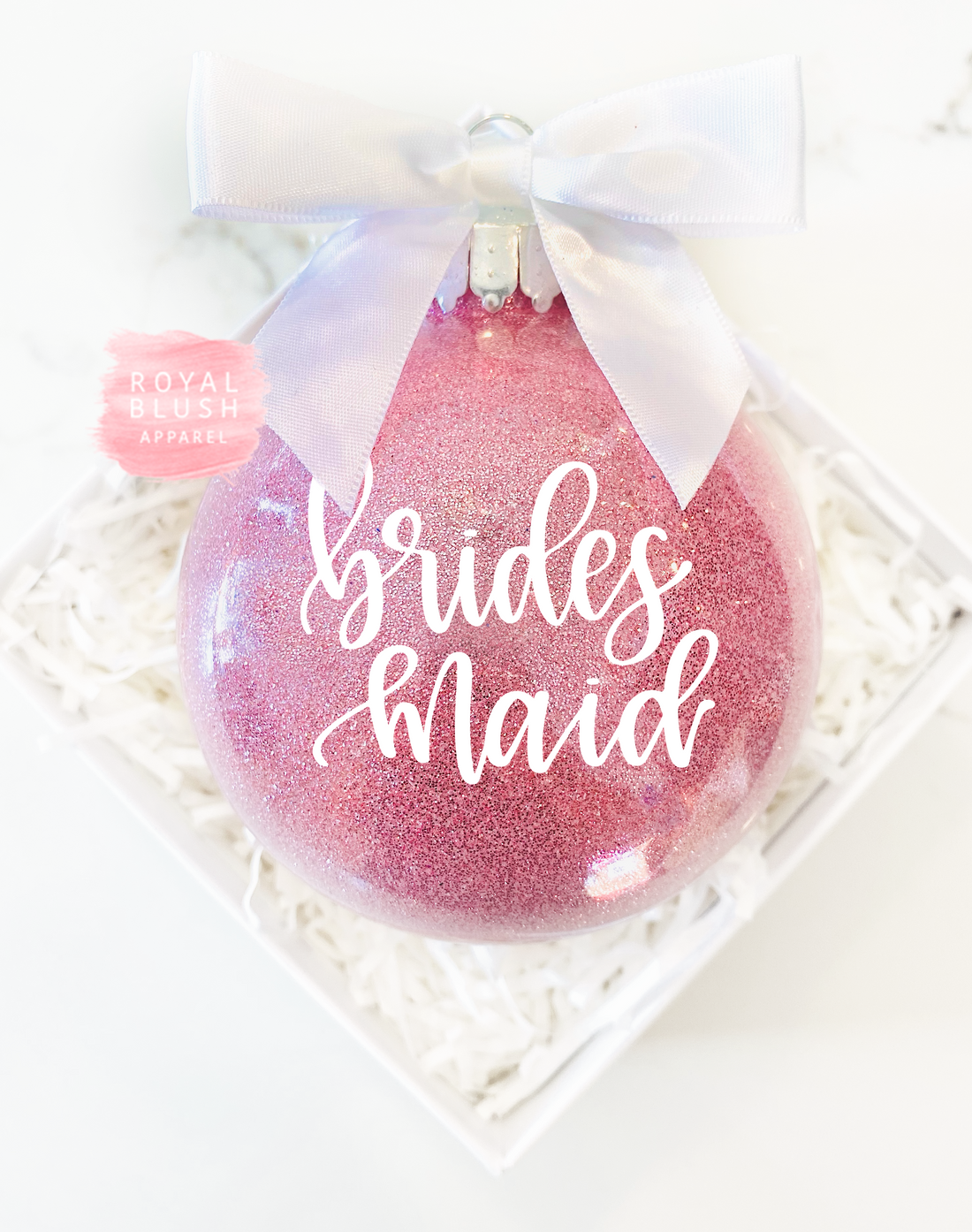 Bridesmaid Glitter Ornament