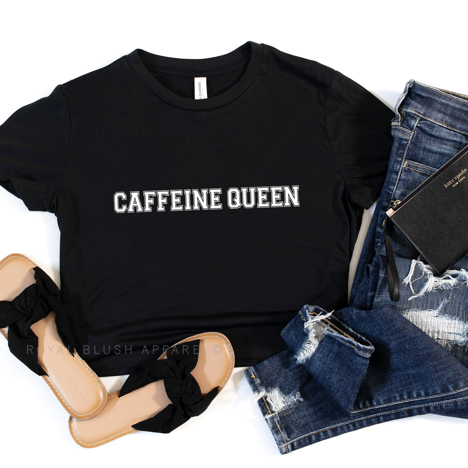 Caffeine Queen Crop T-Shirt