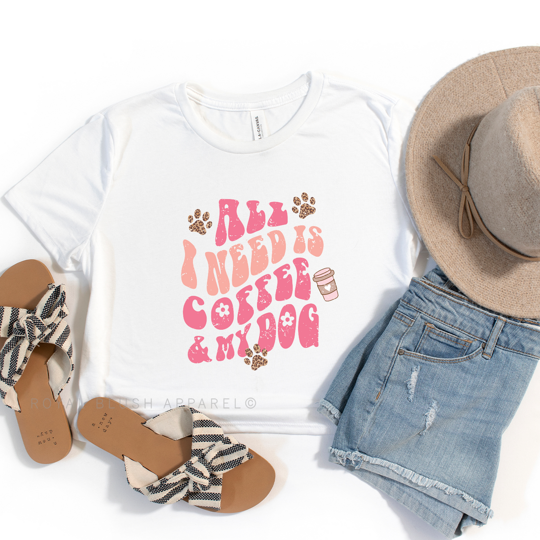 All I Need Is Coffee &amp; My Dog Crop T-Shirt