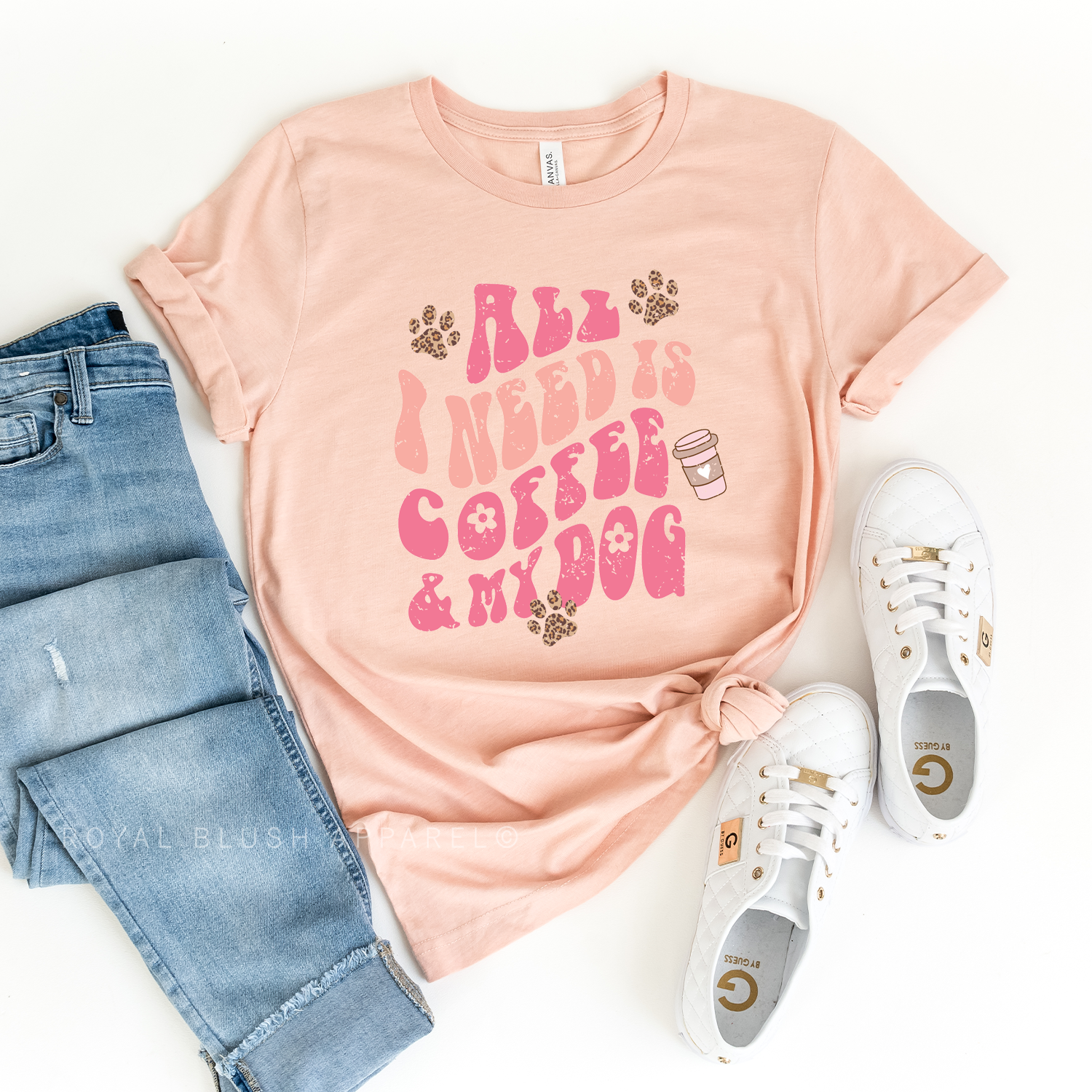 All I Need Is Coffee &amp; My Dog Relaxed Unisex T-shirt