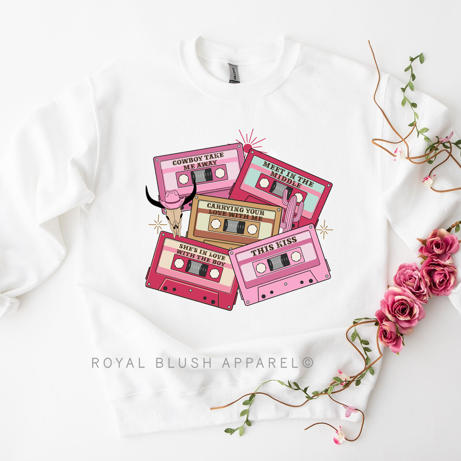Pink Country Cassettes Sweatshirt