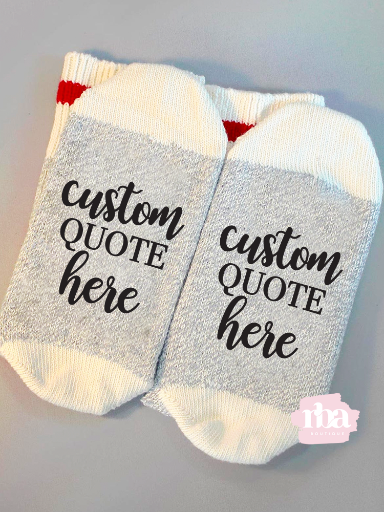 Custom Socks - Cursive Writing