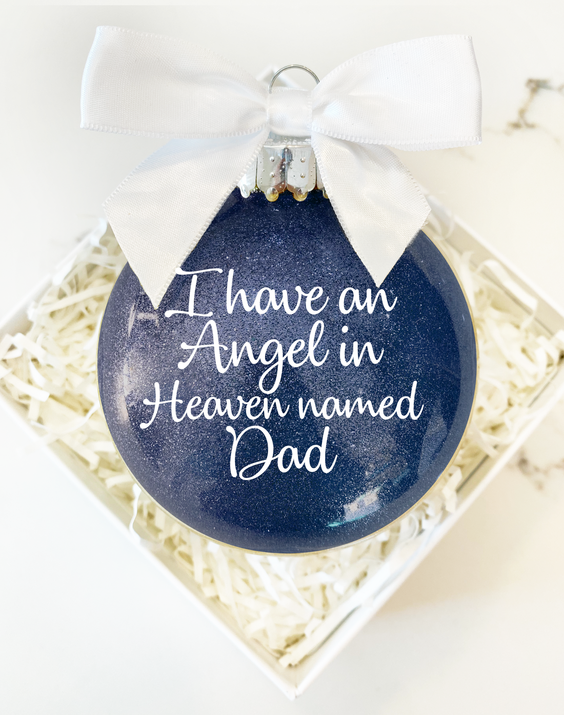 Custom Angel In Heaven Glitter Ornament