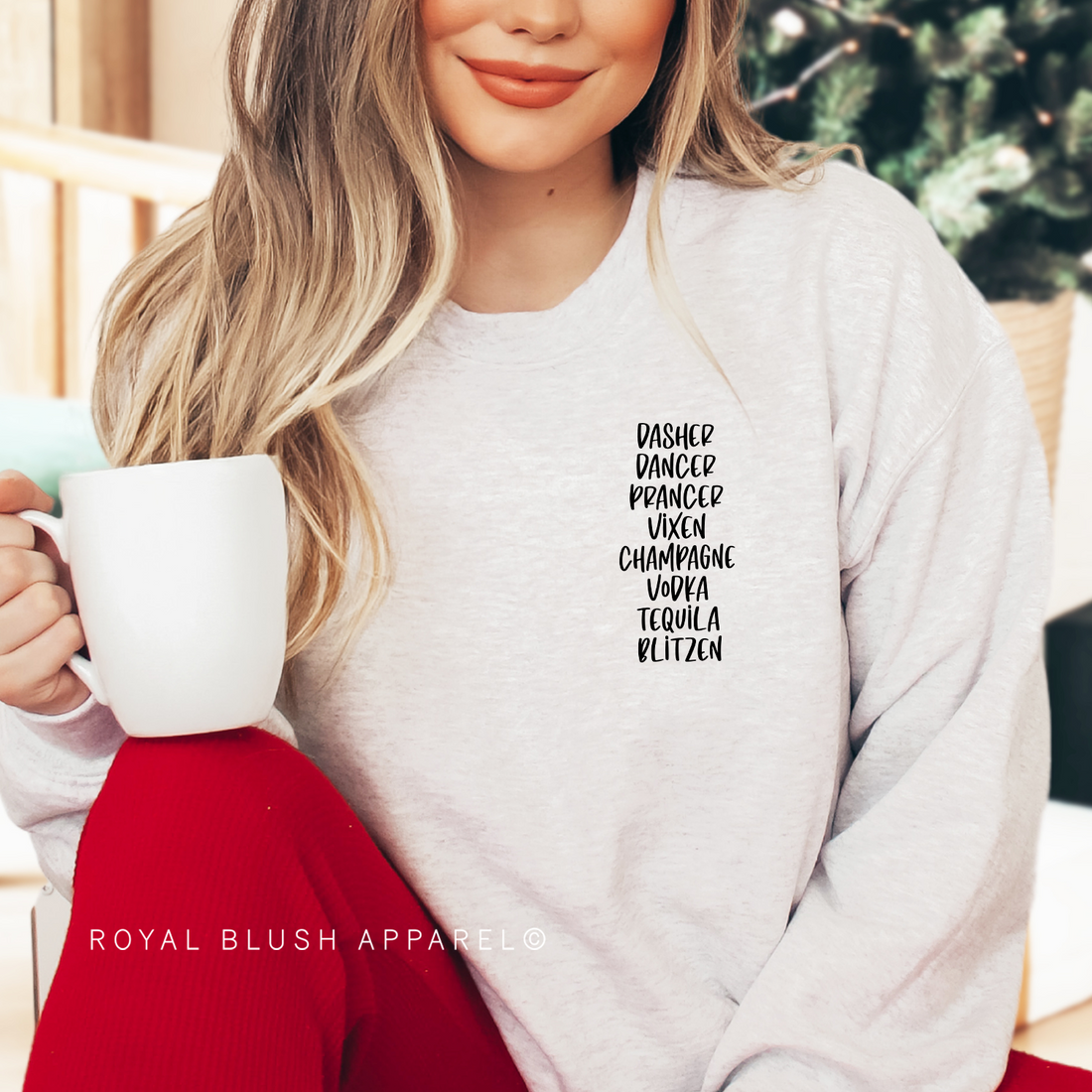 Pocket Dasher Vodka Tequila Blitzen Sweatshirt