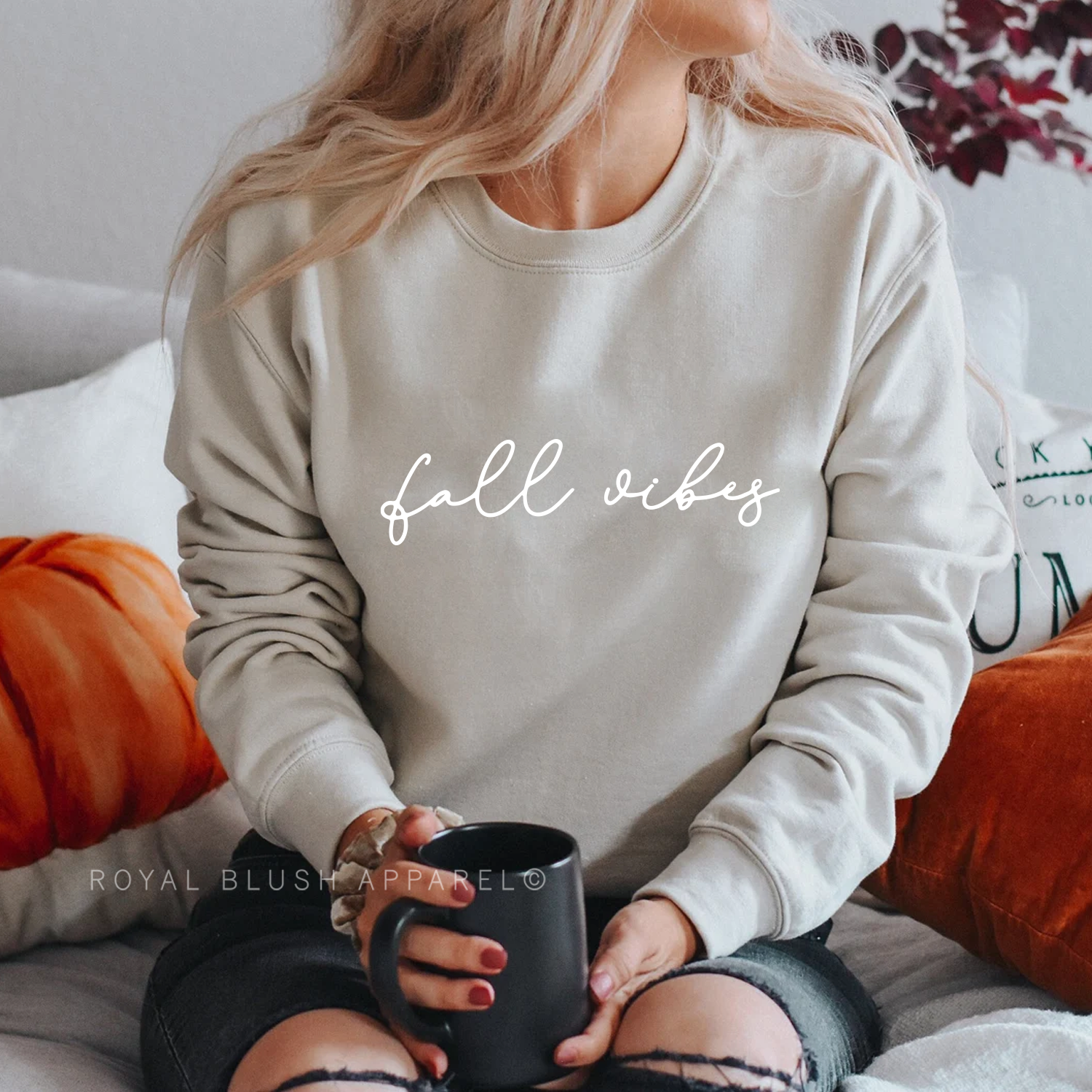 White Fall Vibes Sweatshirt