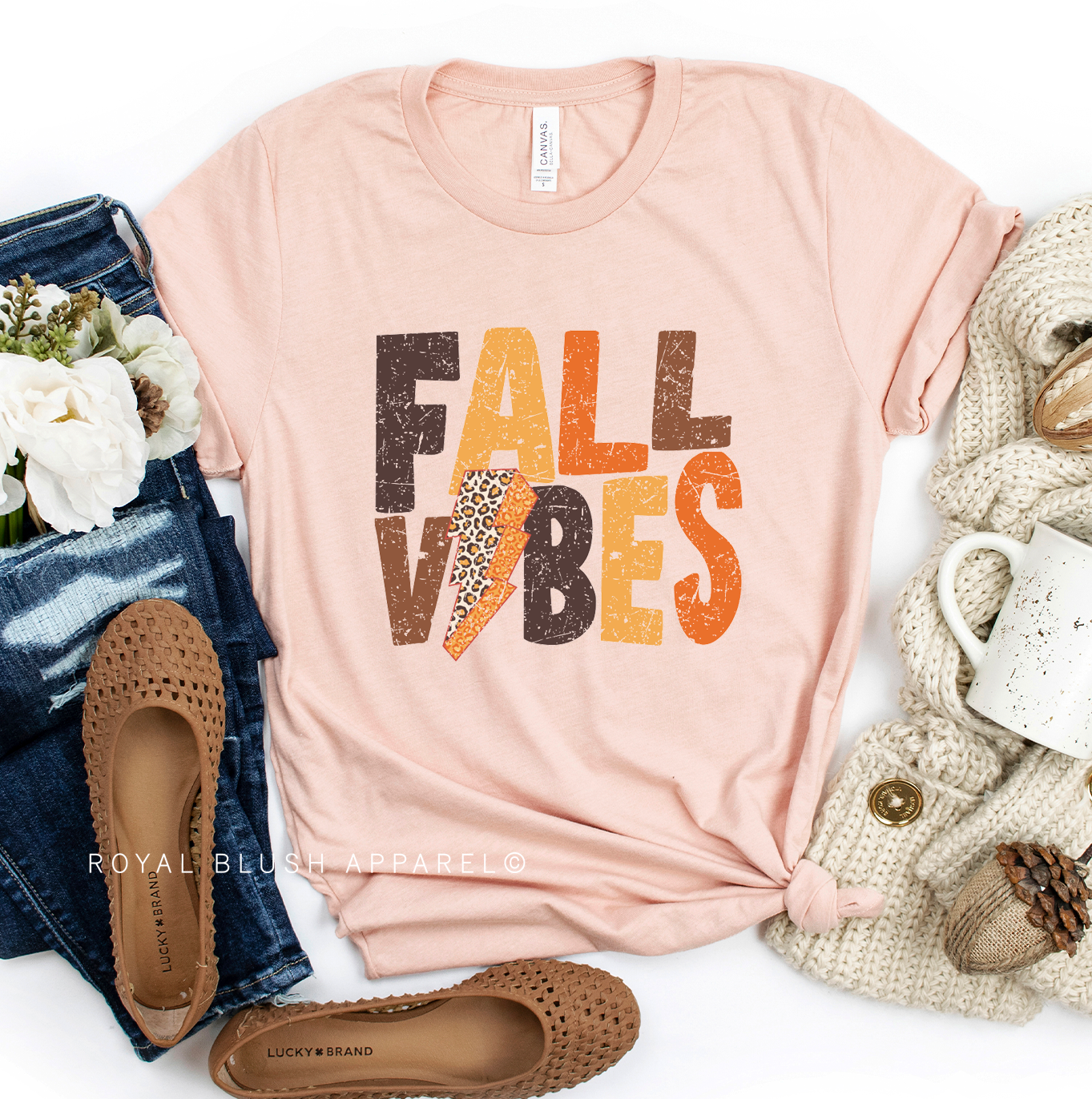 Fall Vibes Leopard Relaxed Unisex T-shirt