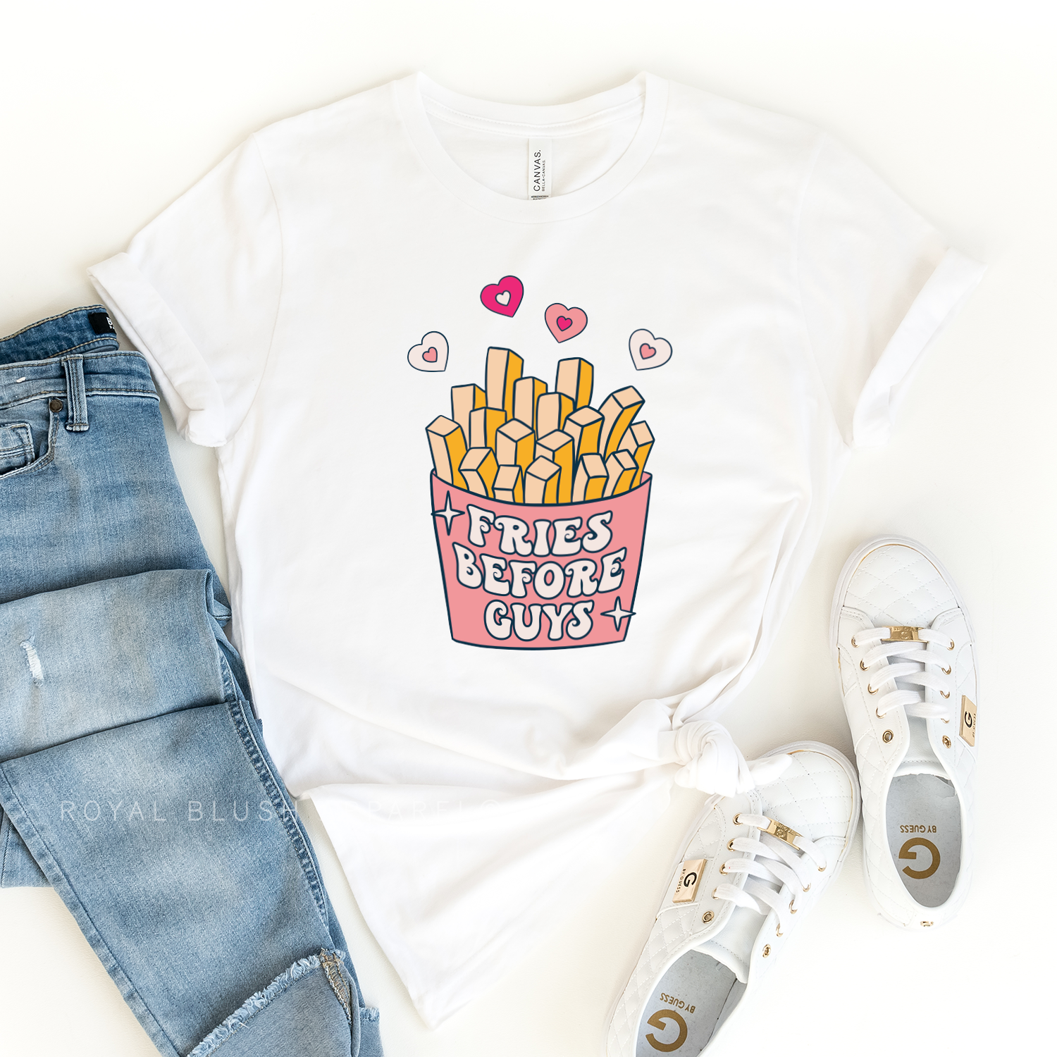 Fries Before Guys Relaxed Unisex T-shirt