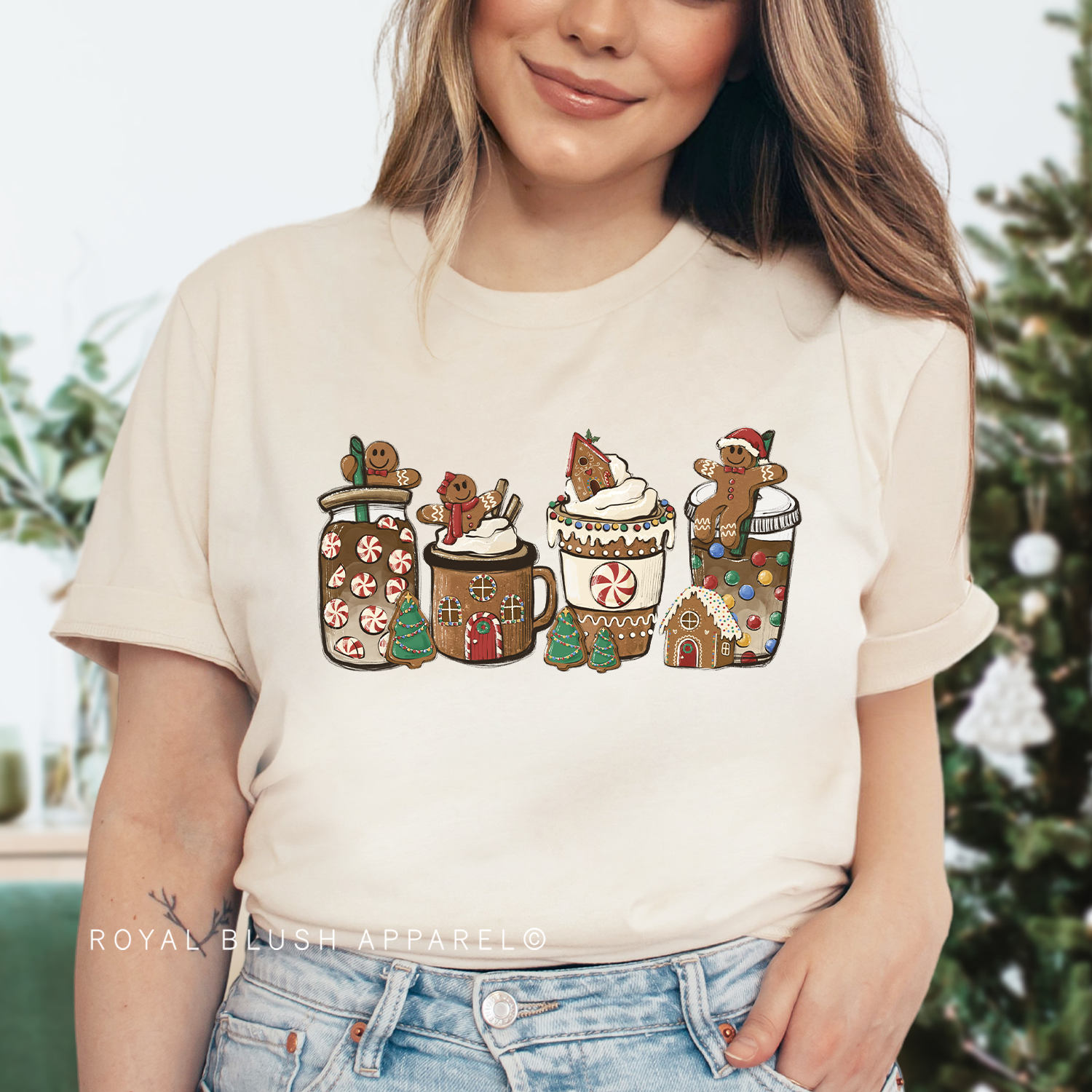 Gingerbread Coffee Relaxed Unisex T-shirt