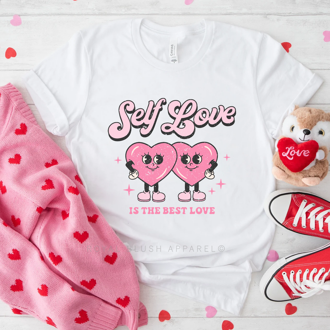 Hearts Self Love Is The Best Love Relaxed Unisex T-shirt