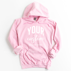 Custom hoodie with personalized logo or design