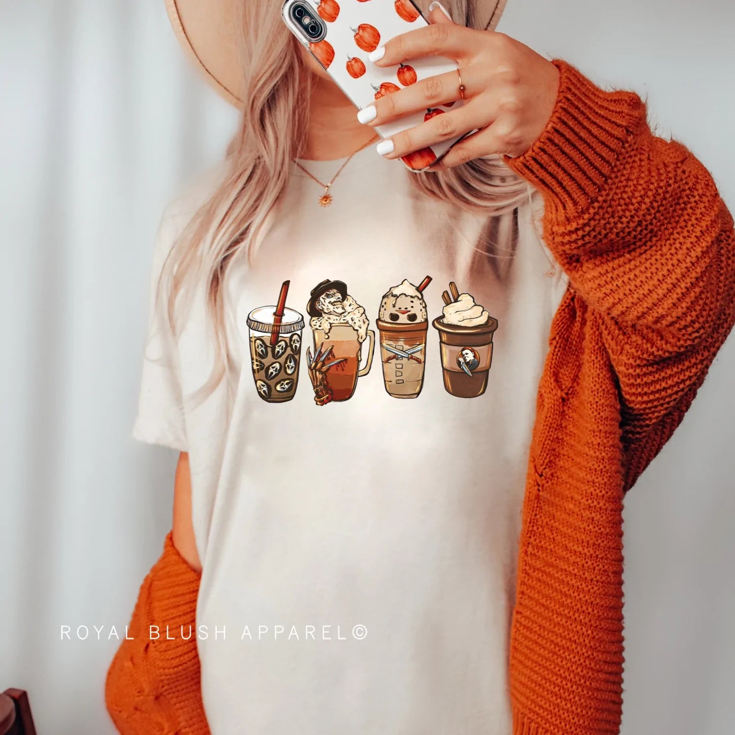 Horror Coffee Relaxed Unisex T-shirt