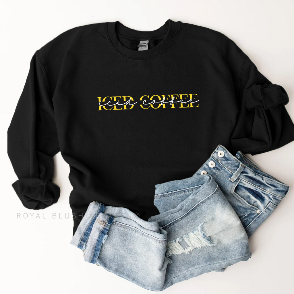 Iced Coffee Yellow coffee sweatshirt