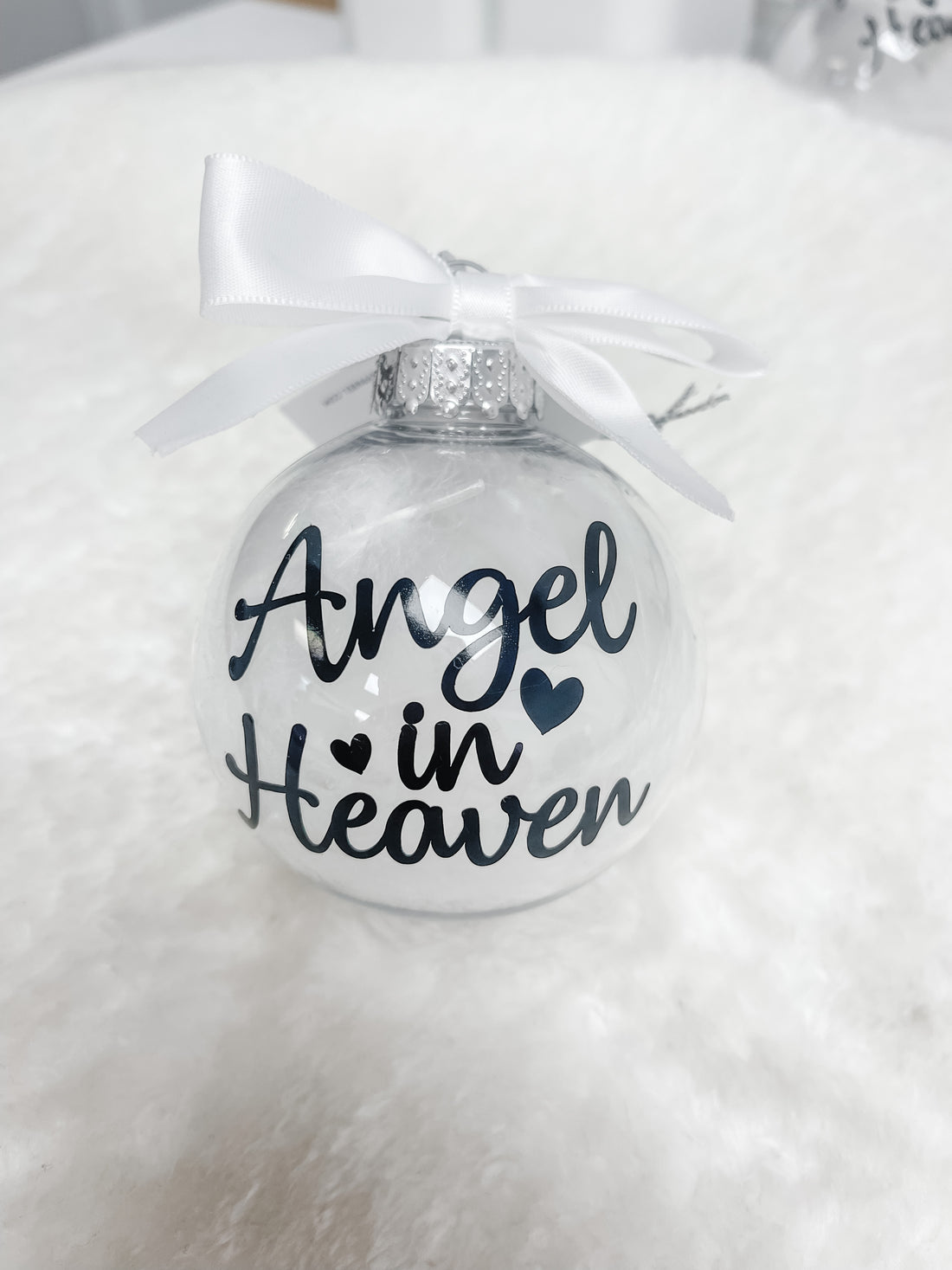Angel In Heaven Feather Clear Ornament