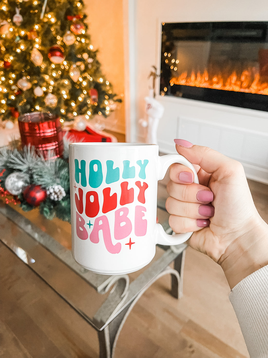 Holly Jolly Babe Jumbo Mug