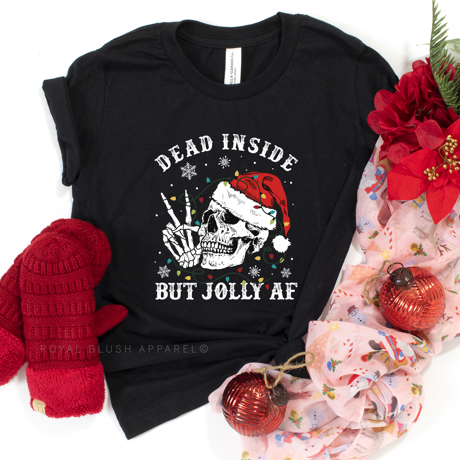 Peace Dead Inside But Jolly AF Relaxed Unisex T-shirt