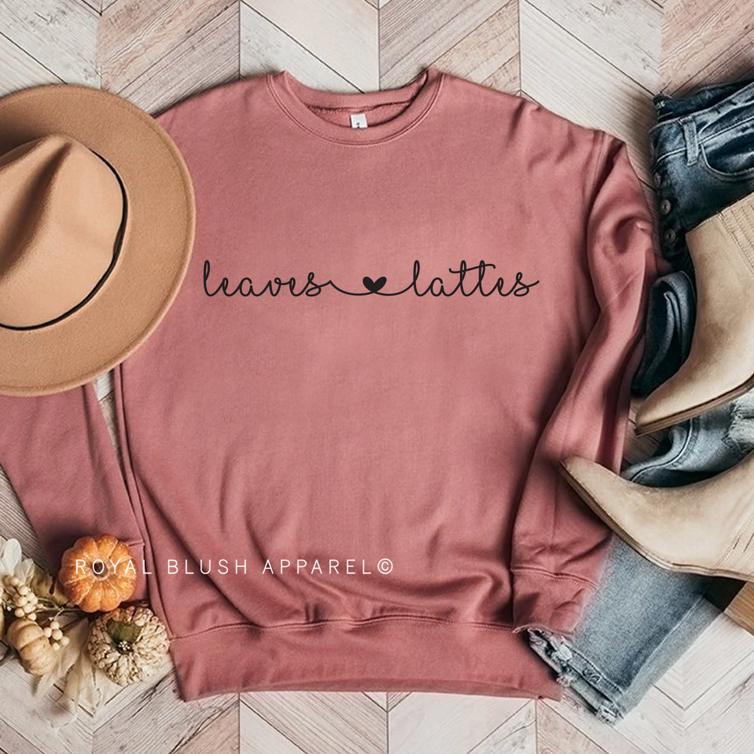 Leaves♥Lattes Babe Crewneck