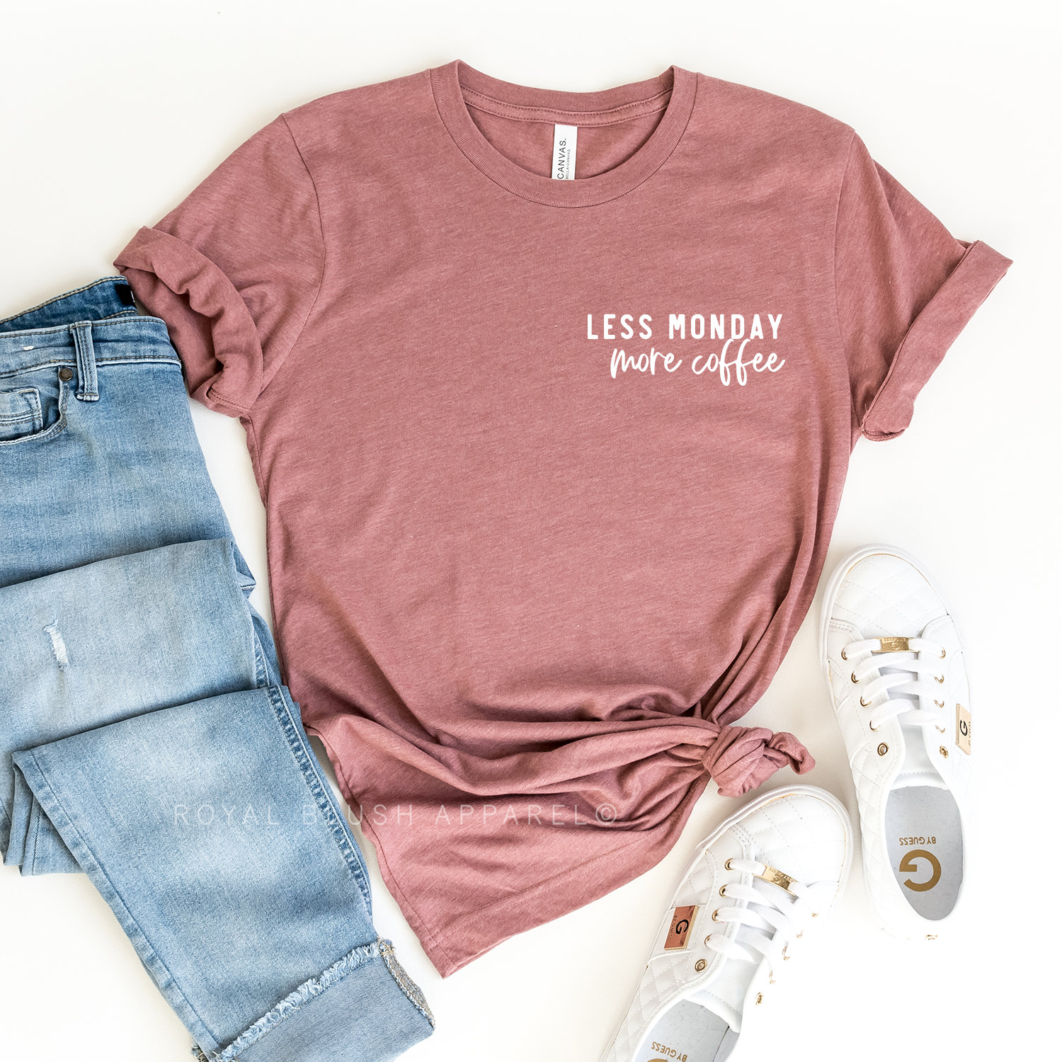 Less Monday More Coffee Relaxed Unisex T-shirt
