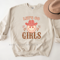 Smiley Let's Go Girls graphic sweatshirt
