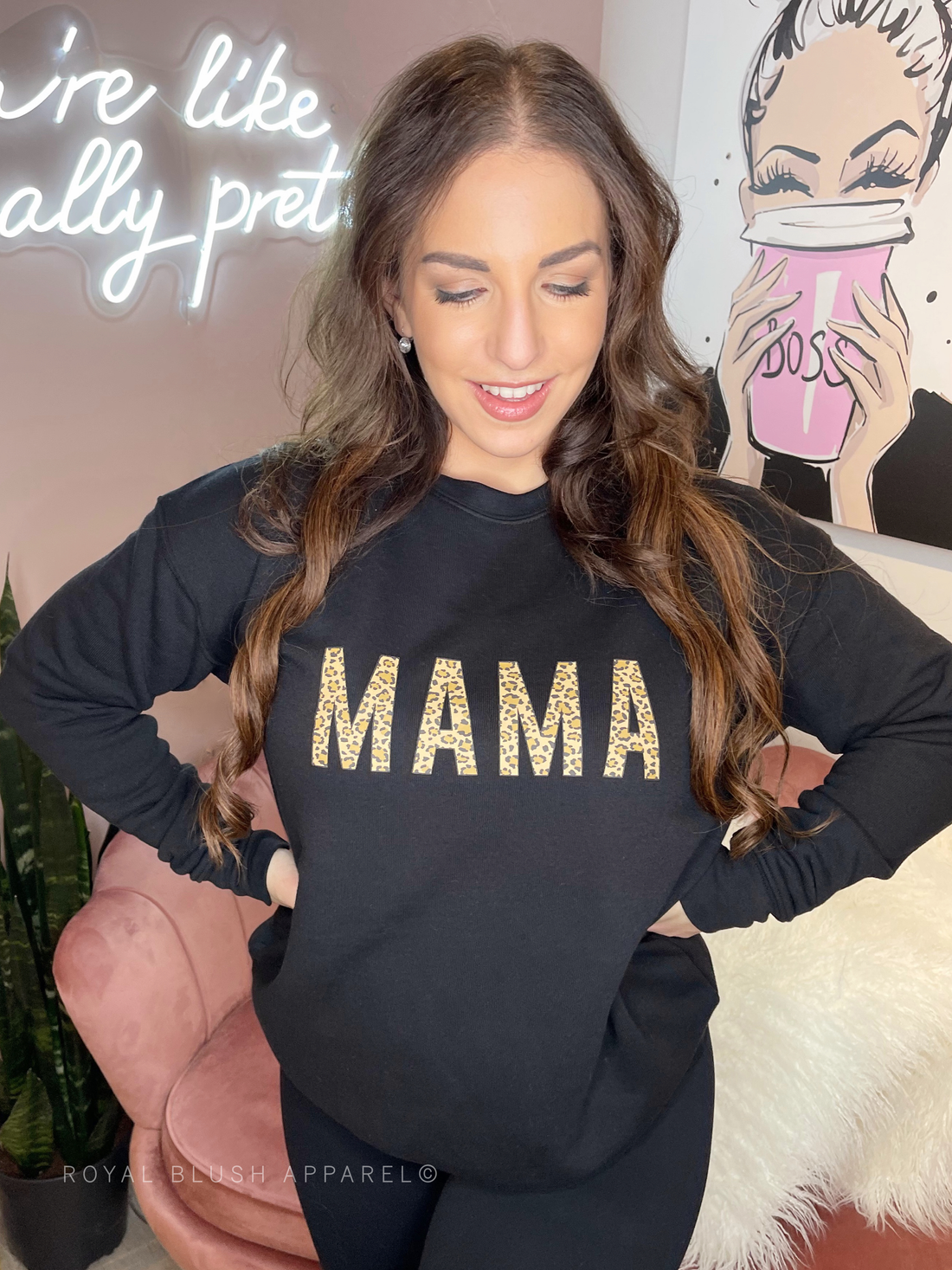 MAMA Leopard Sweatshirt