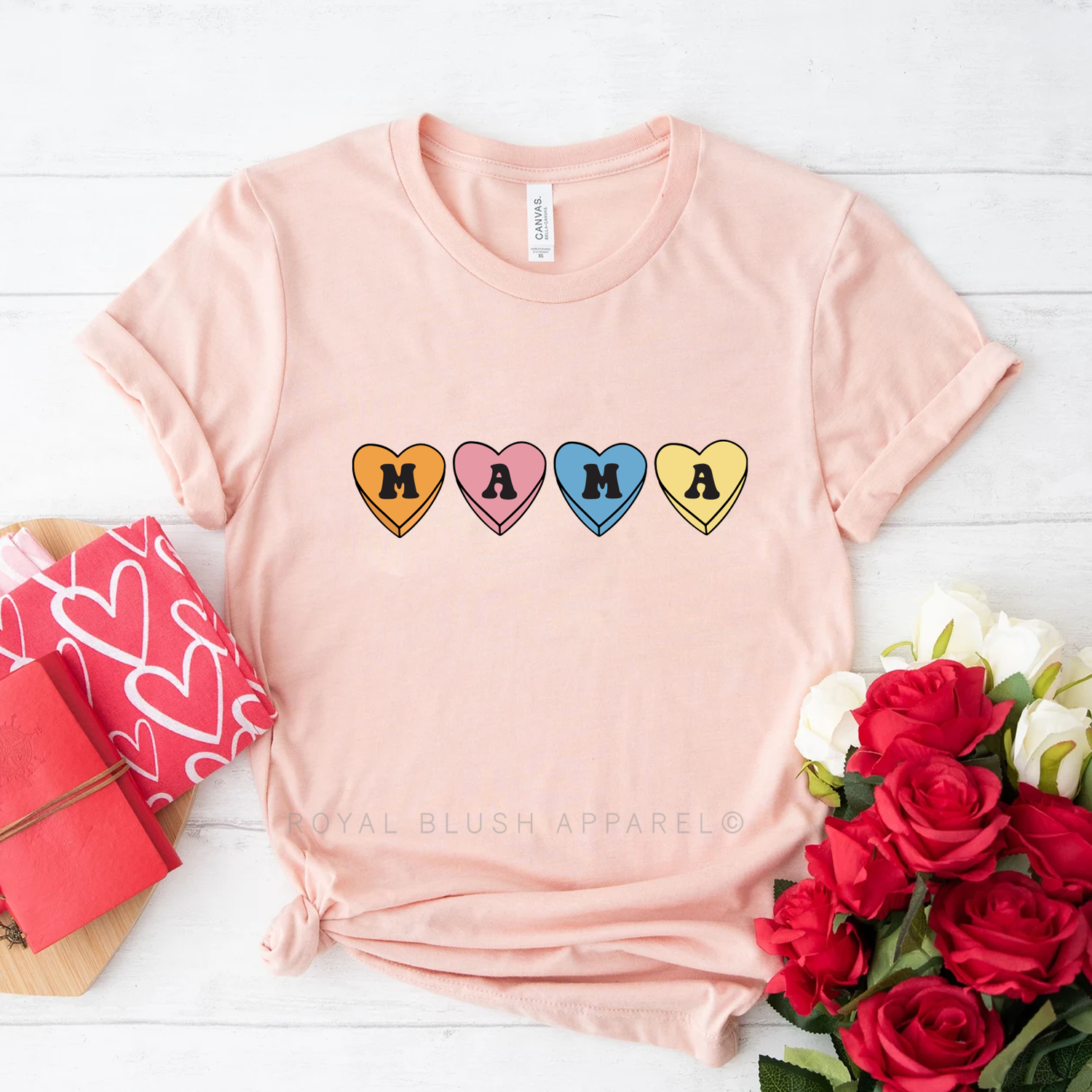 Mama Candy Hearts Relaxed Unisex T-shirt