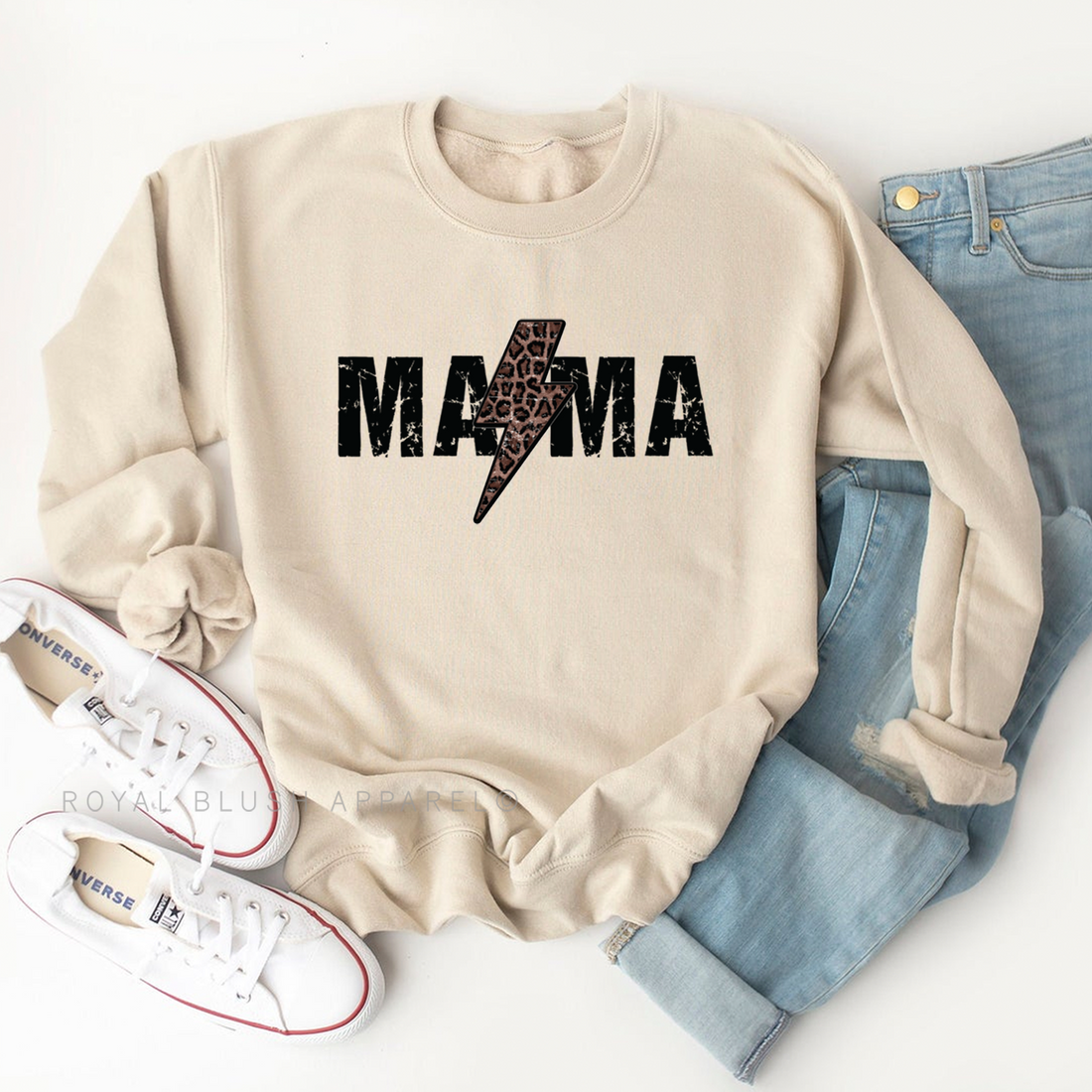 Mama Lightning Black Sweatshirt