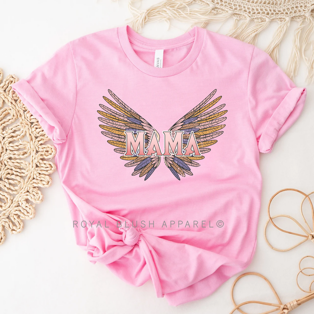 Mama Wings T-shirt unisexe décontracté