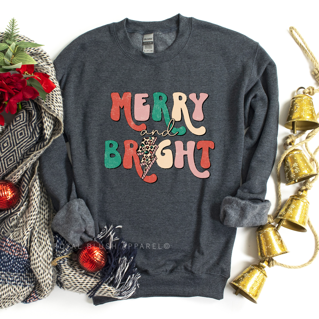 Merry And Bright Lightning Sweatshirt