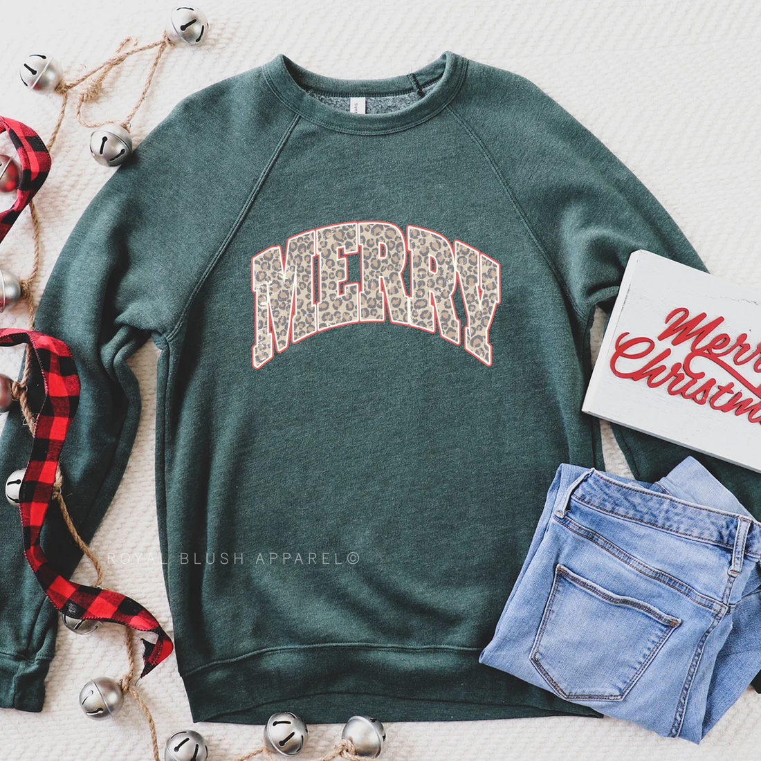 Merry Leopard Babe Crewneck