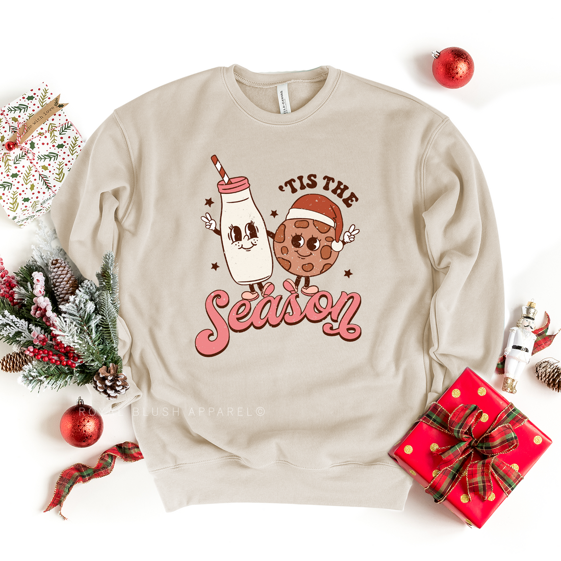 Milk &amp; Cookies Tis The Season Babe Crewneck