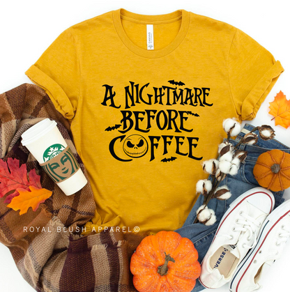A Nightmare Before Coffee Relaxed Unisex T-shirt