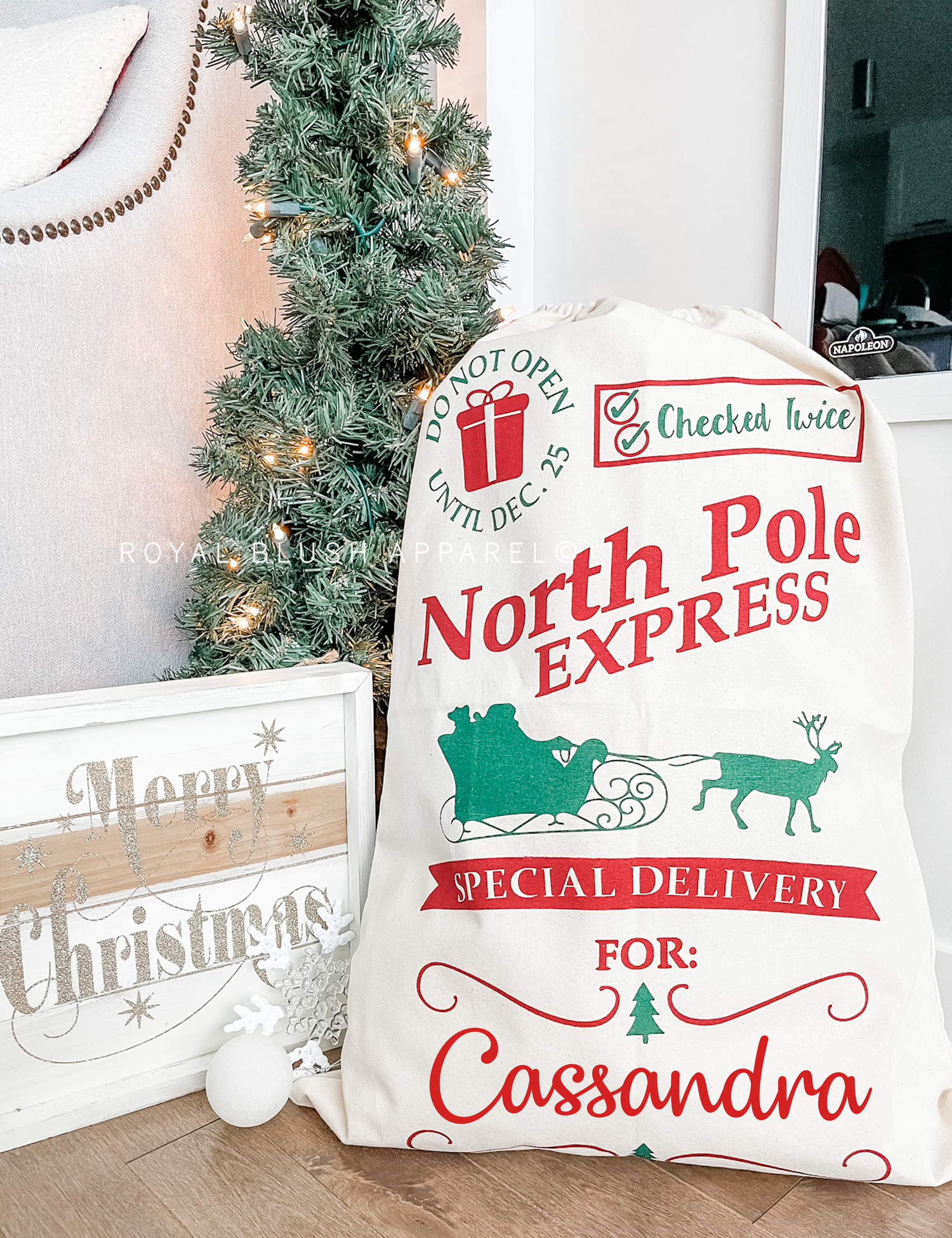 North Pole Express Santa Sack