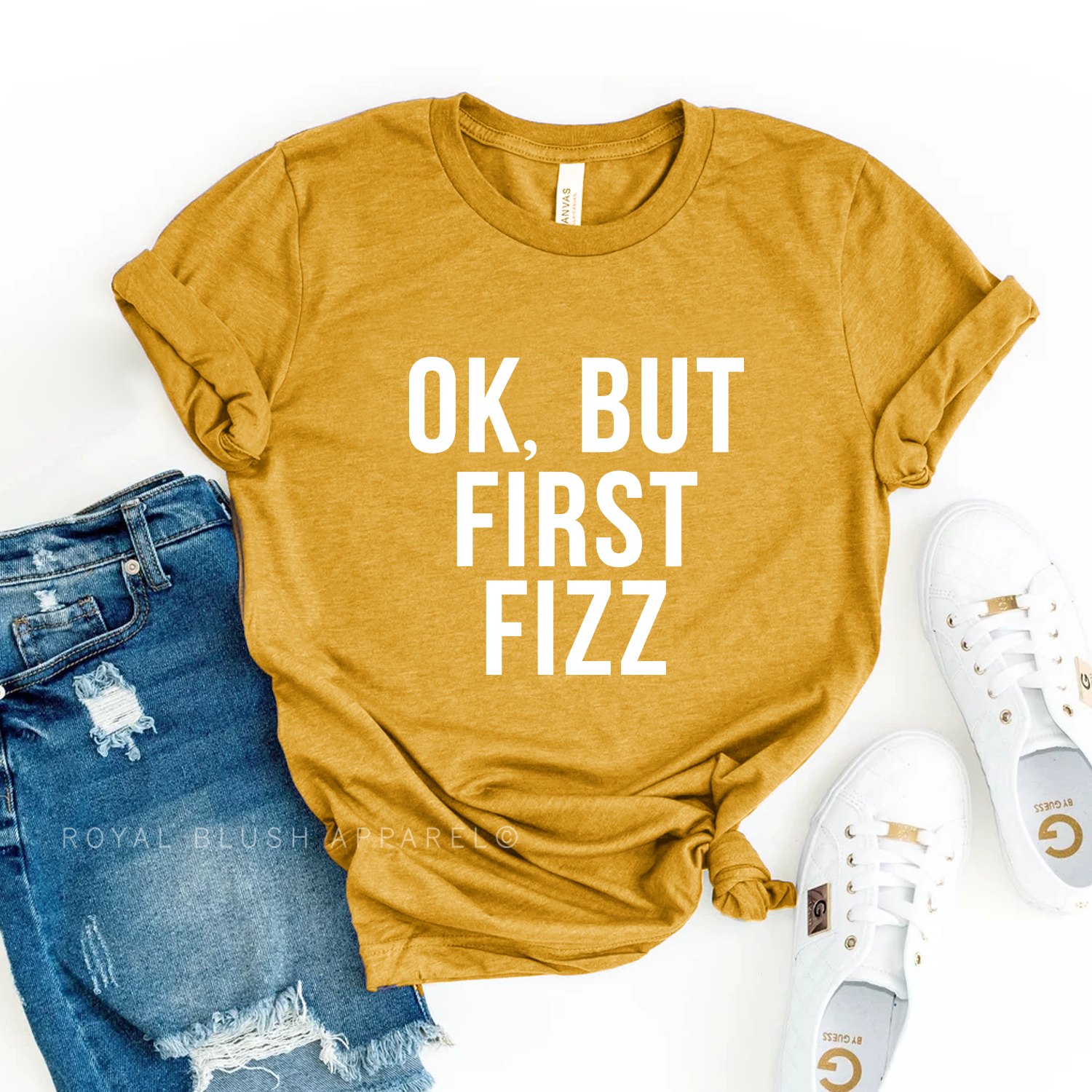 OK, BUT FIRST FIZZ Relaxed Unisex T-shirt