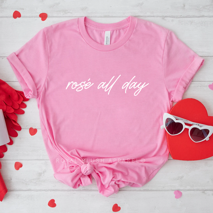 Rosé All Day Relaxed Unisex T-shirt
