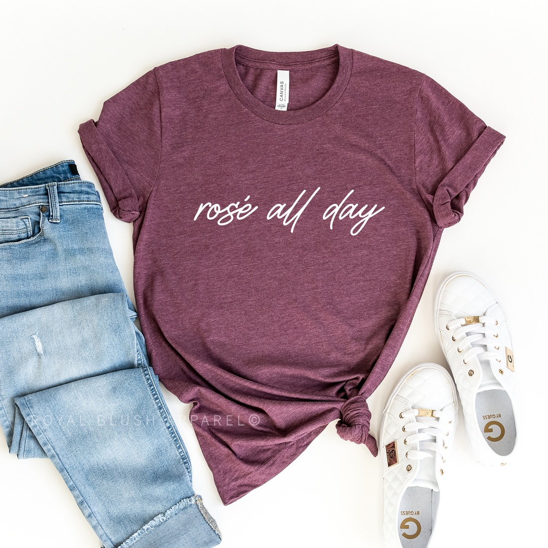Rosé All Day Relaxed Unisex T-shirt