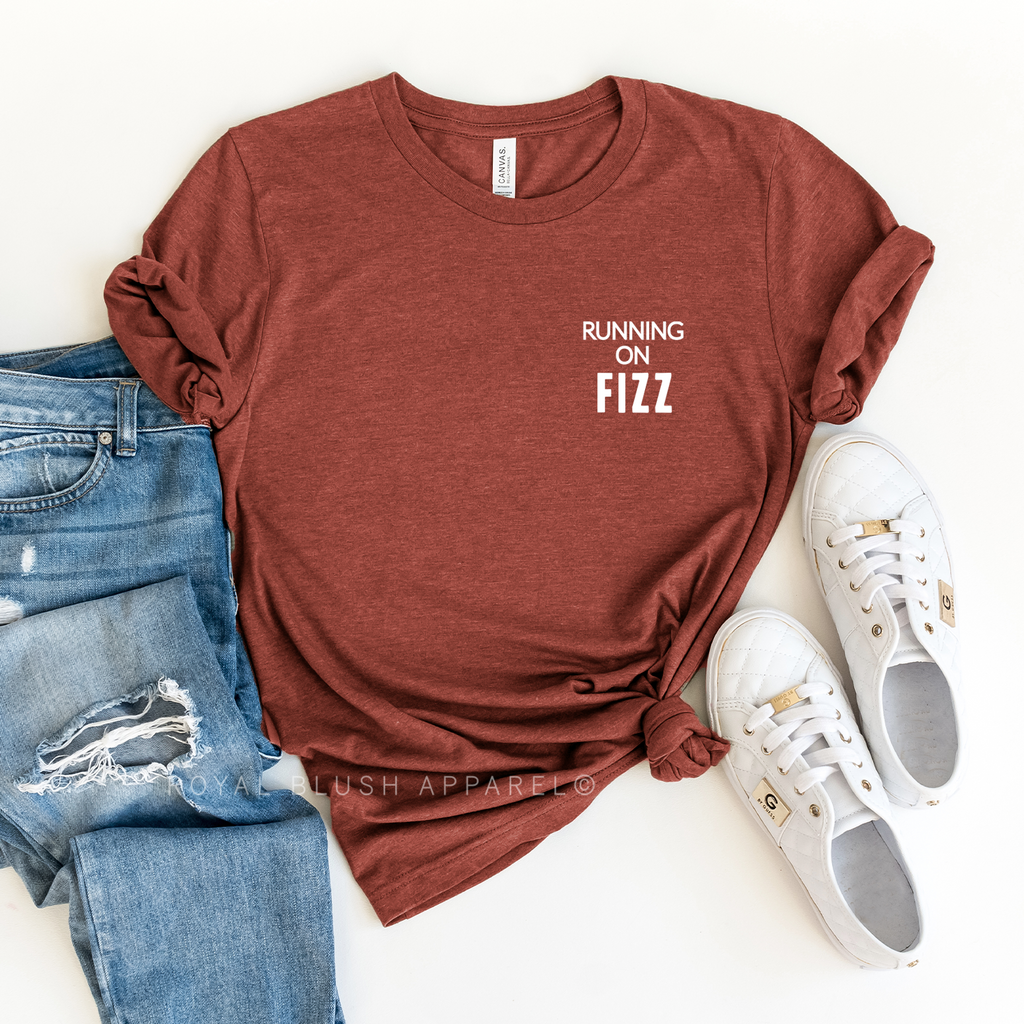 Running On Fizz Left Chest graphic T-shirt